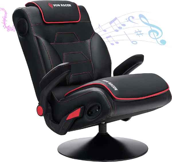 VON RACER Video Game Chair with Speakers